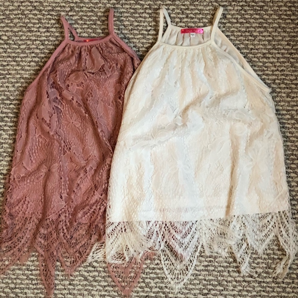 Social Teen Pink and White Shirts